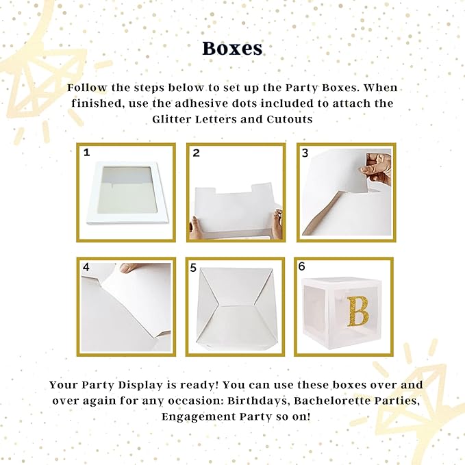 248 Pc Premium Engagement Party Decorations, Gold and White Bridal Decorations, He Asked She Said Yes Banner, Engaged Letter Balloons, Future Mrs and Mr Balloons & Sashes Ring Balloon, Boxes & more