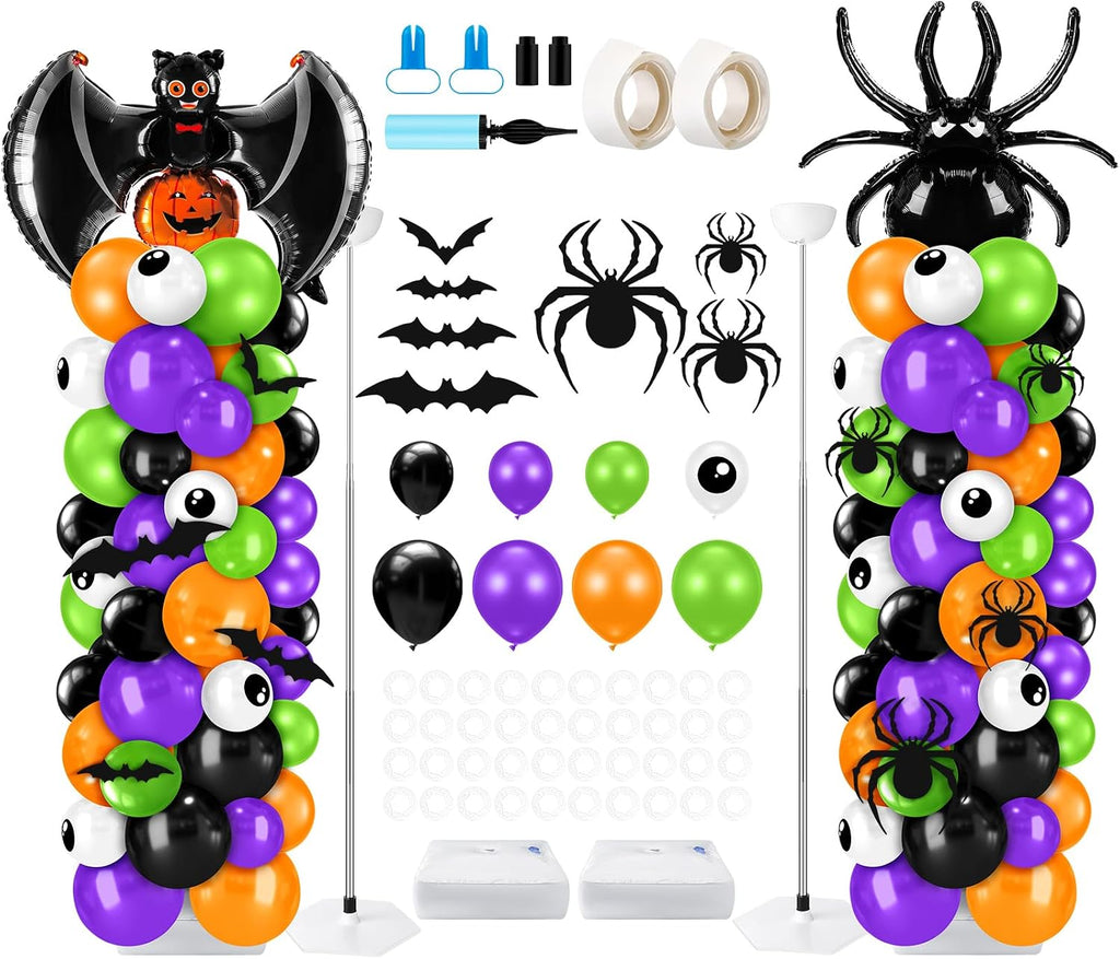 kasyat 2 sets halloween balloon column kit, bat, main product view
