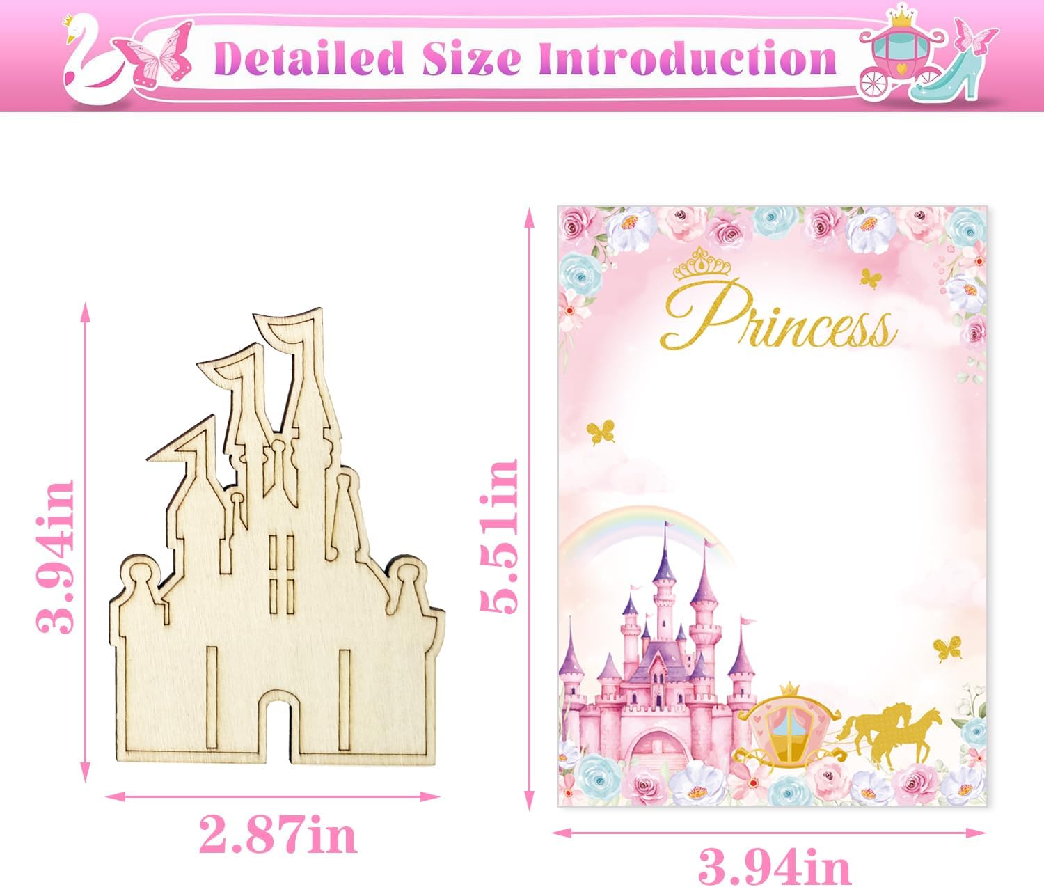 Xvvti 16PCS Princess Party Favors- DIY Princess Wood Painting Kits with Art Supplies – Fun Thank You Gifts, Birthday Party& Goodie Bag Stuffers