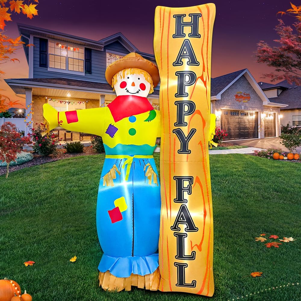 7ft thanksgiving inflatable scarecrow decorations inflatables outdoor with, main product view