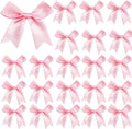 50 Pieces Gift Wrap Bows Premium Satin Ribbon Bows 3.3 Inch Craft Bows for Gift Wrapping DIY Treat Bags Holiday Gifts Bag Party Decorations, Wedding Decor Christmas Birthday Presents (Light Pink)