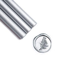 UNIQOOO Mailable Glue Gun Sealing Wax Sticks for Wax Seal Stamp - Metallic Silver, Great for Christmas Cards, Wedding Invitations, Cards Envelopes, Snail Mails, Wine Packages, Gift Ideas, Pack of 8