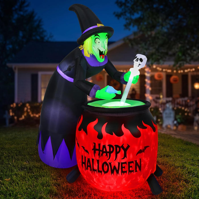 Luxspire 8FT Halloween Inflatable Outdoor, Halloween Witch Inflatables