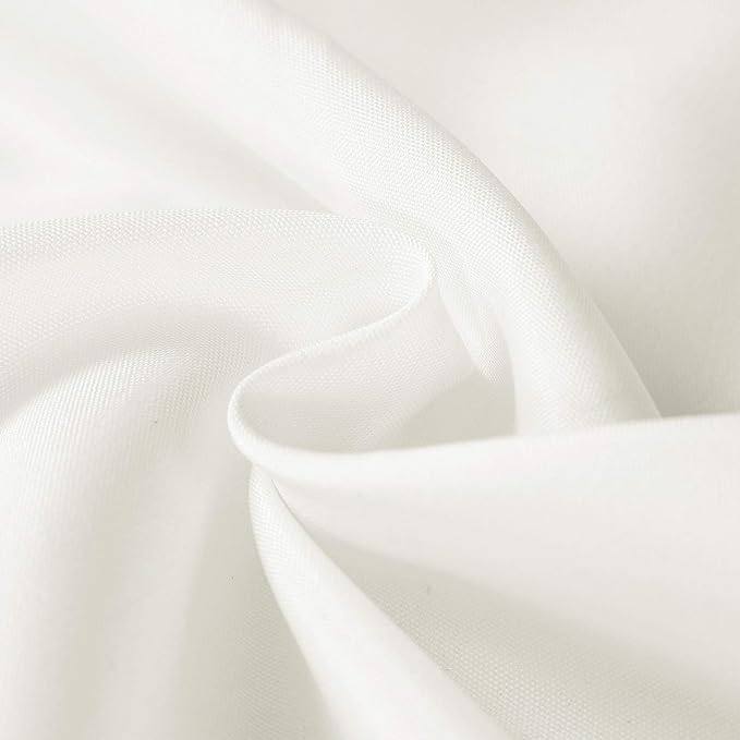 108 inch Round Tablecloth Washable Polyester Table Cloth Decorative Table Cover for Wedding Party Dining Banquet（108 inch,Ivory）