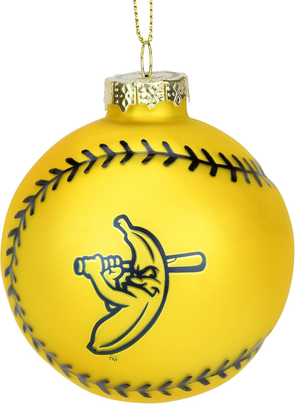 Tree Buddees x Savannah Bananas Yellow Baseball Shaped Glass Official Banana Ball Ornament - Limited Collectors Edition (Banana Ball) Discontinued in 2025