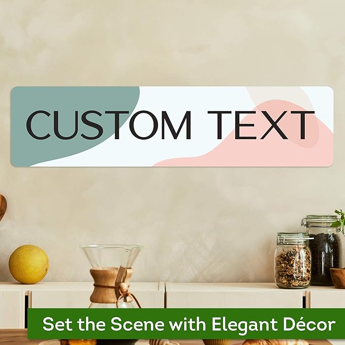 Custom Sign, Custom Street Sign, 11 Font Colors, 13 Font Styles, 4 Hole Options, 22 Sizes, 6x24 Inches, Rust Free DiBound, Fade Resistant, Made in USA by My Sign Center (Minimalist)