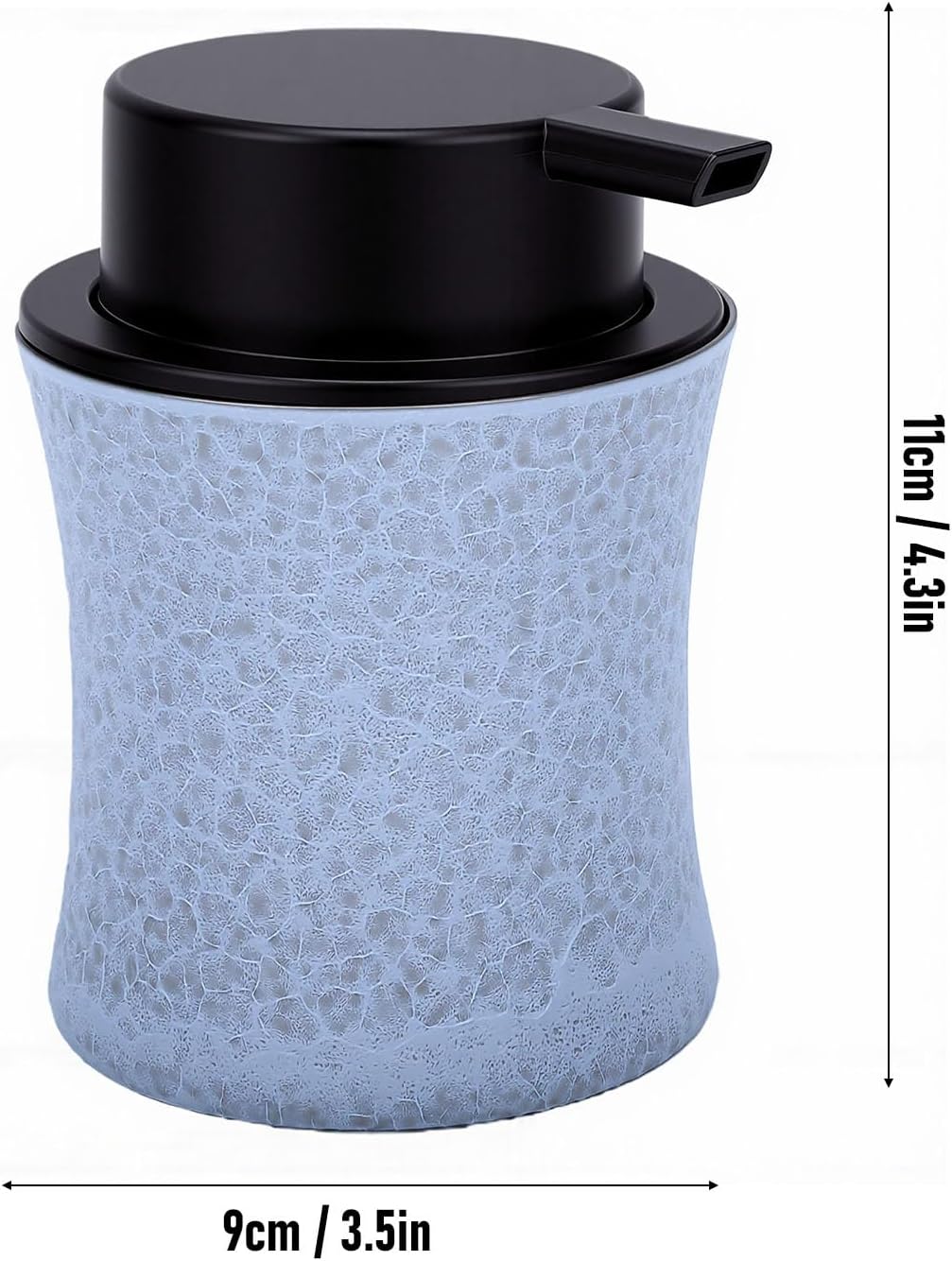 ZJchao 300ml Stainless Steel Dual Function Candle Cup Holder (Matte Blue) | Comes with foaming pump lid, smooth metal texture, exquisite decorative ornament for indoor home desktop decoration