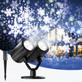 christmas snowflake projector lights outdoor double head, main product view