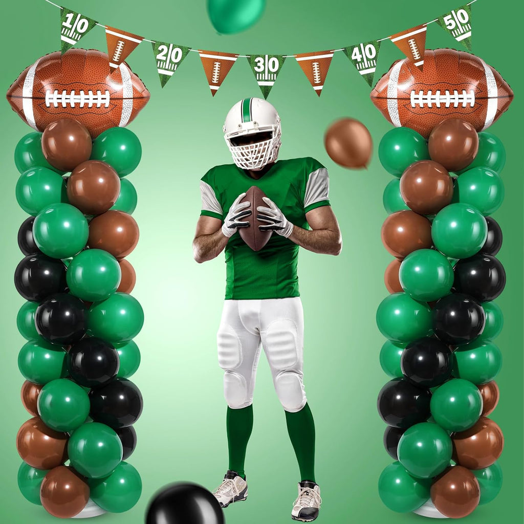 yalikop 2 sets football party balloon column stand, close-up detail