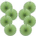 Green Hanging Paper Fans,12in,30 Color,DIY Set,Light Green,Military Theme,Birthday Occasion