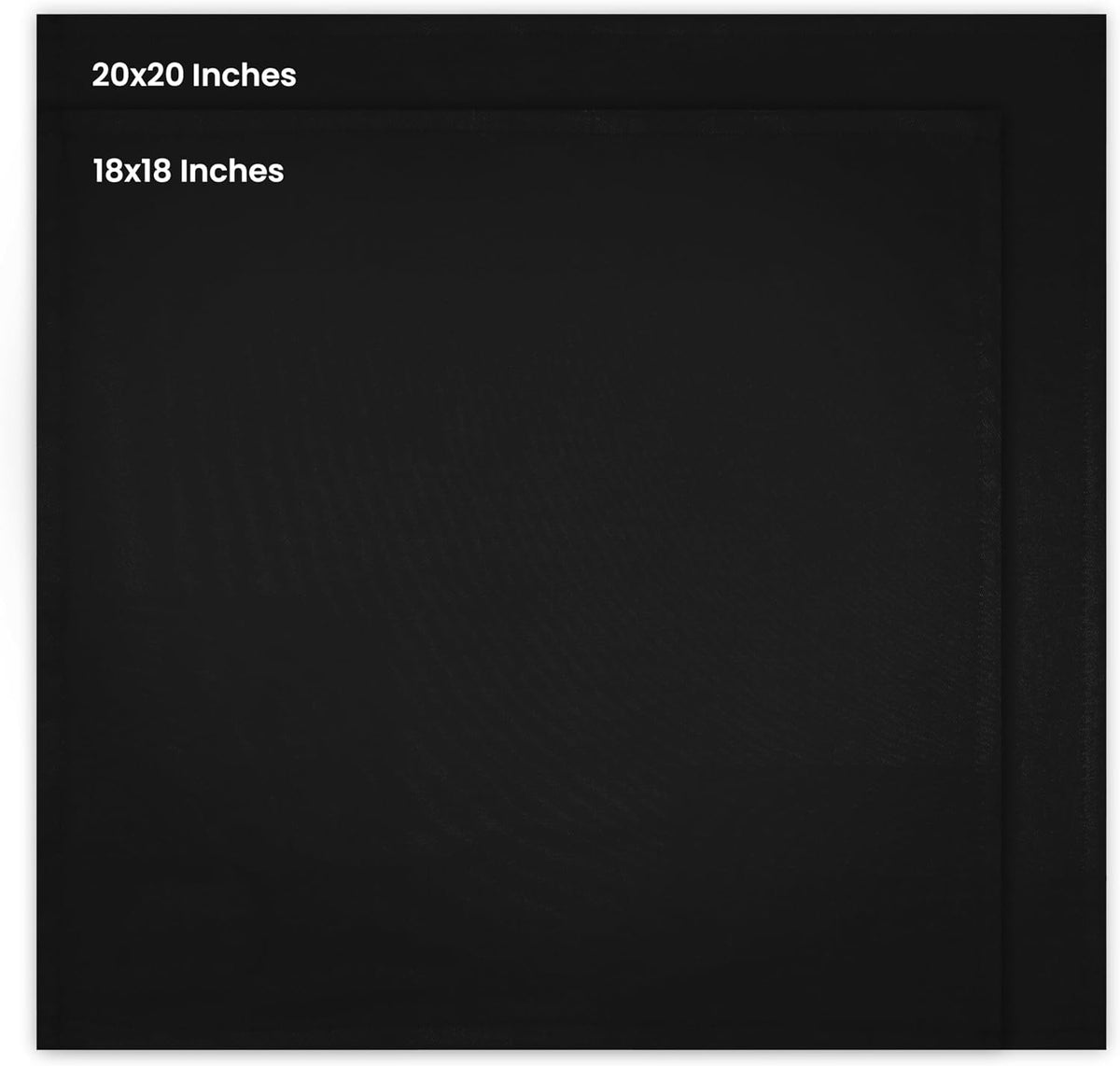 Utopia Kitchen Cotton Blend Black Cloth Napkins [24 Pack, 18x18 Inch]
