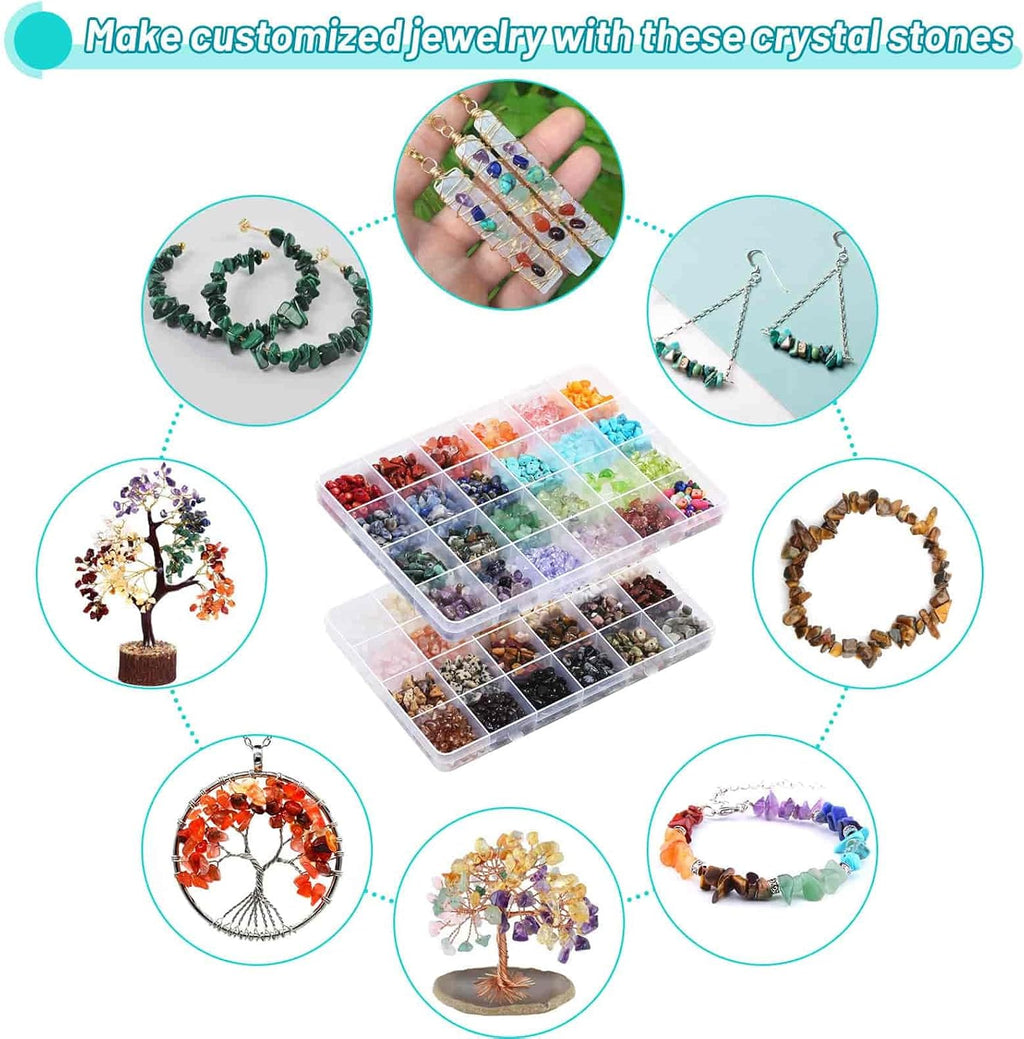 paxcoo 2278pcs crystal beads for jewelry making supplies on a desk or shelf