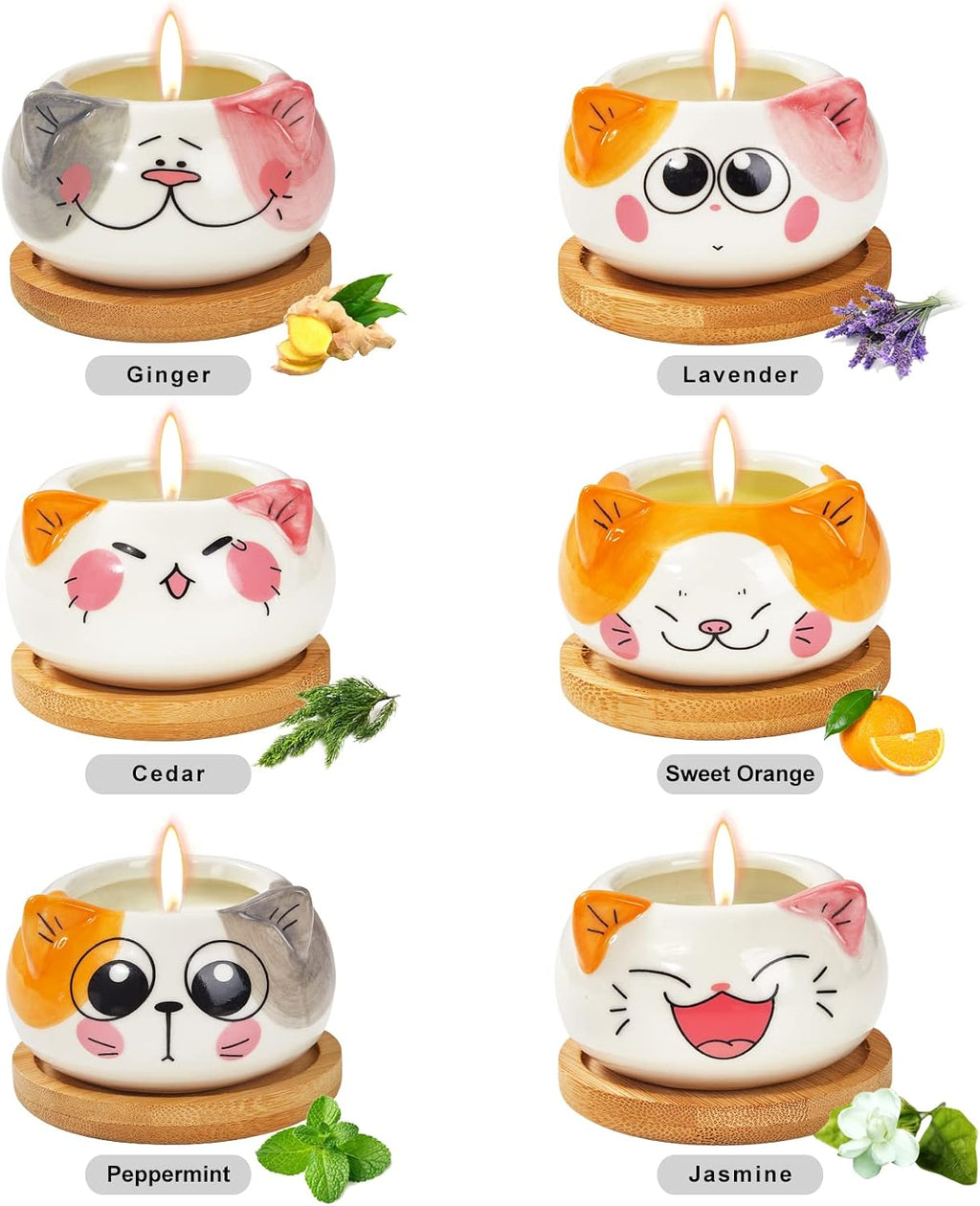 Kinforse Scented Candles Birthday Gifts for Women, Owl Gifts for Women, 6 Pack Novelty Owl Aromatherapy Candle Bulk Gift for Birthday Mother's Thanksgiving