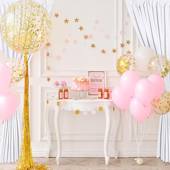 DWCN 10x7 FT White Backdrop Curtains for Parties, Photography Backdrop Drapes with Rod Pockets for Wedding Decorations Stage Birthday Family Gatherings, 2 Panels 5ft x 7ft