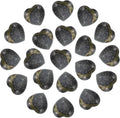 PATIKIL 20 Pcs Natural Heart Shaped Crystal Stone, 0.6 Inch Mini Polished Love Gemstone Crystal, Pocket Rock Engraved Worry Stones for Women Gifts Meditation, Red Brown