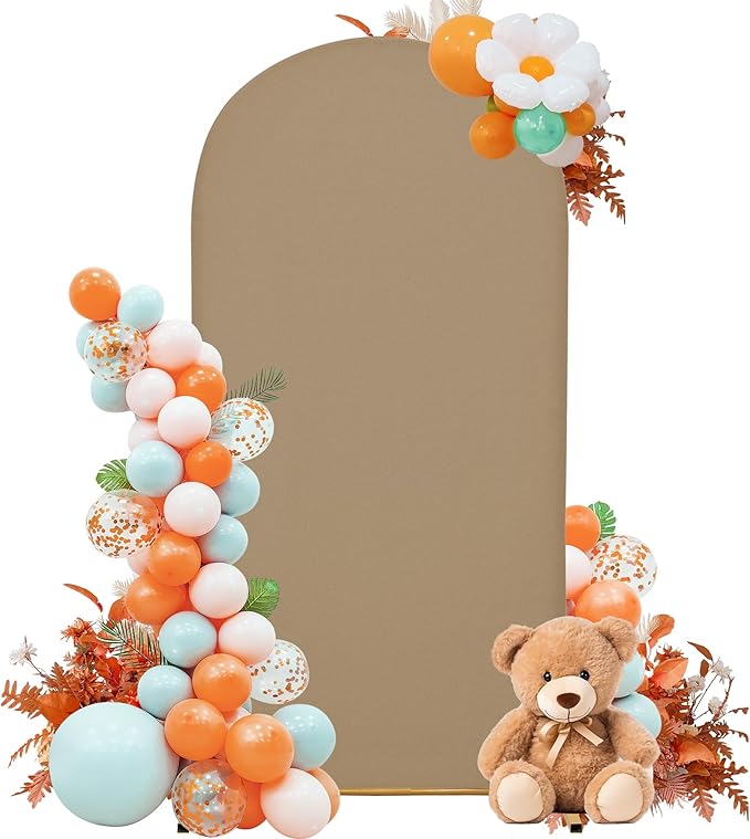Wedding Arch Cover 4FT Arch Backdrop Cover Spandex Fitted Arch Cover for Round Top Chiara Backdrop Stand Covers for Wedding Birthday Party Baby Shower Banquet Ceremony Decoration