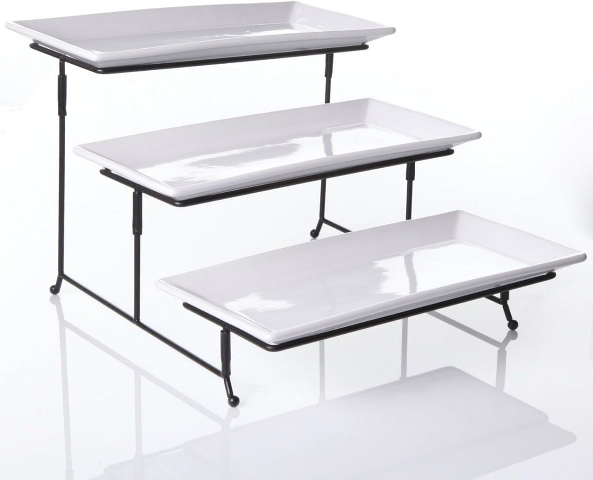 partito bella 3 tier swiveling plate rack stand, main product view