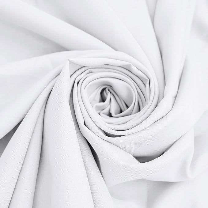 Efavormart Round Tablecloth, 108 Inch Stain & Wrinkle Resistant Washable Table Cloth, Decorative Polyester Fabric Table Cover for Banquet, Wedding, Dining- White