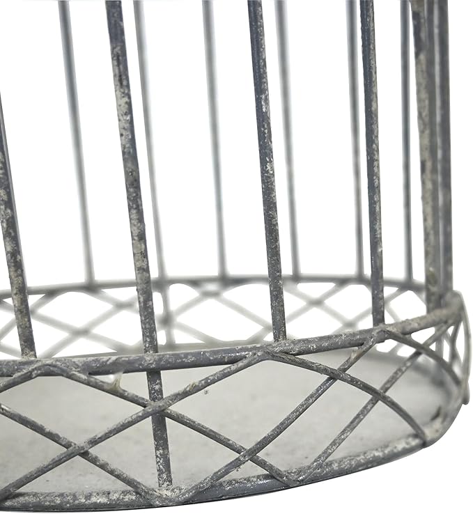 Rustic Farmhouse Metal Planter Holder Vintage Birdcage Candle Holder Distressed Deractive Flower Stand for Wedding Decor Party Centerpieces Garden Home Patio Outdoor Indoor Decor