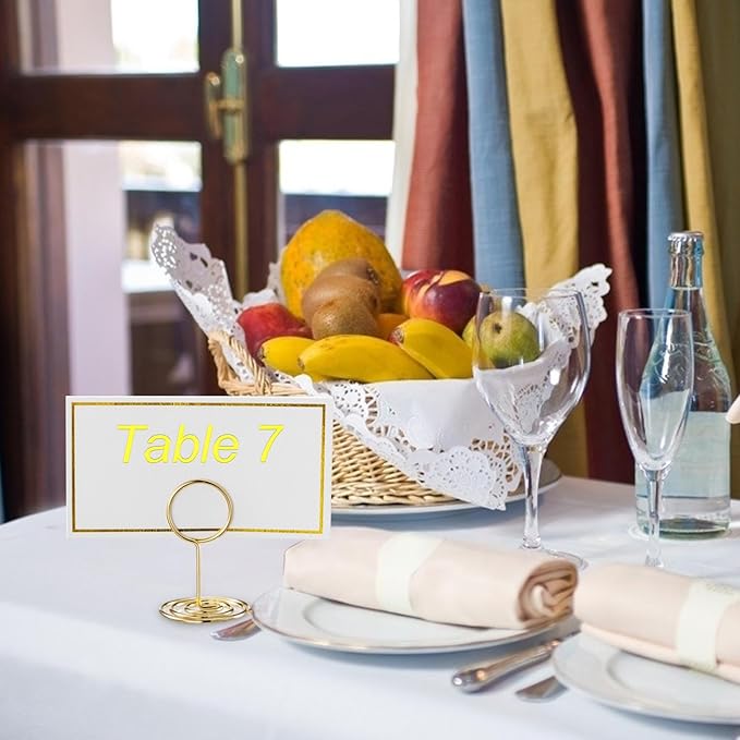 60Pcs Premium Place Cards With Gold Foil Border - 2" x 3.5" Tent Cards for Wedding, Table, Dinner Parties - Small Escort and Name Cards