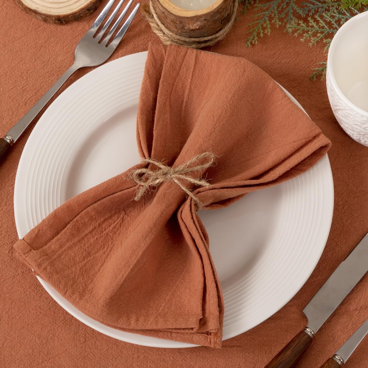 Cloth Napkins Fall Washable Reusable Linen Wedding Party Home Table Decor
