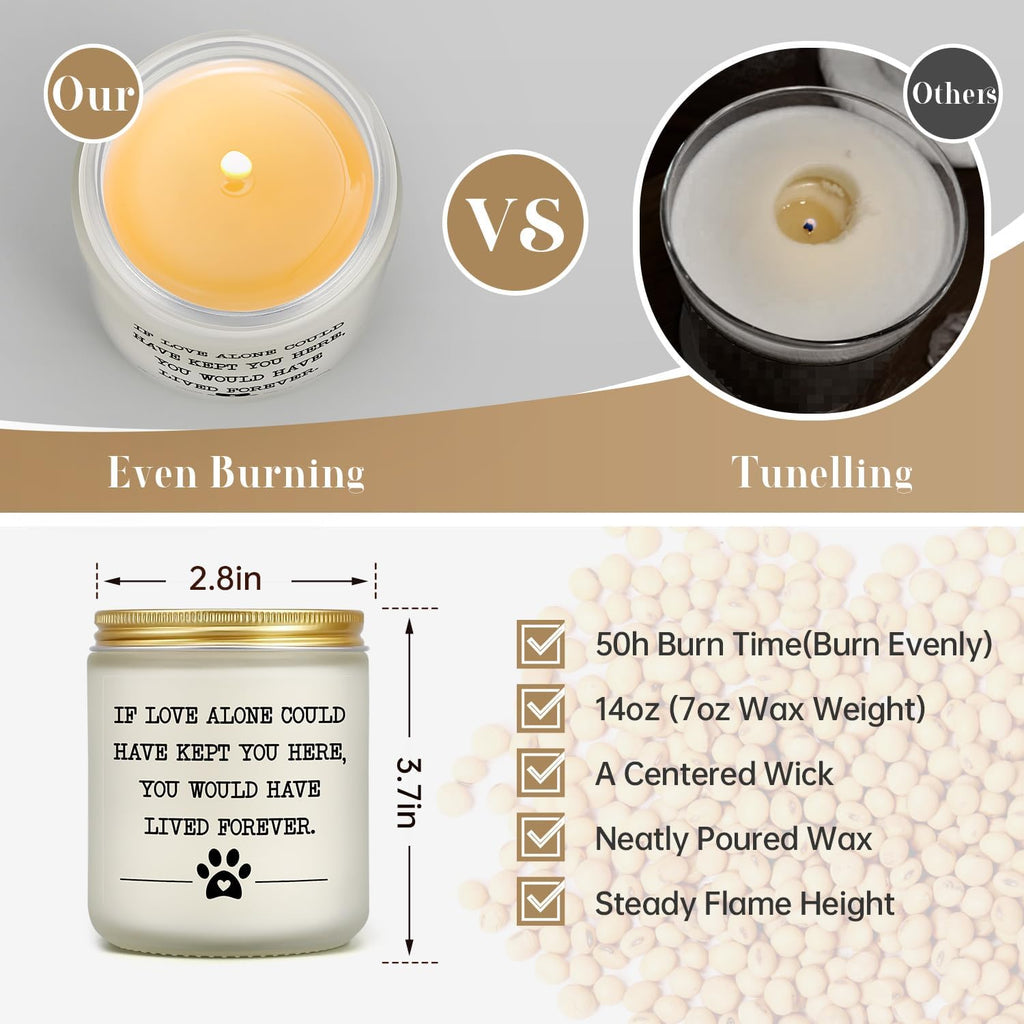 Pet Memorial Gifts for Loss of Dog Cat, Sympathy Gift for Pets Loss, Dog Bereavement Cat Memorial Candle, Remembrance Present in Memory of Cat, Passing Away Condolence Presents for Friends Pet Owner