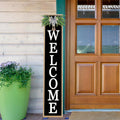 welcome sign for front porch standing 45"x9", wood, main product view
