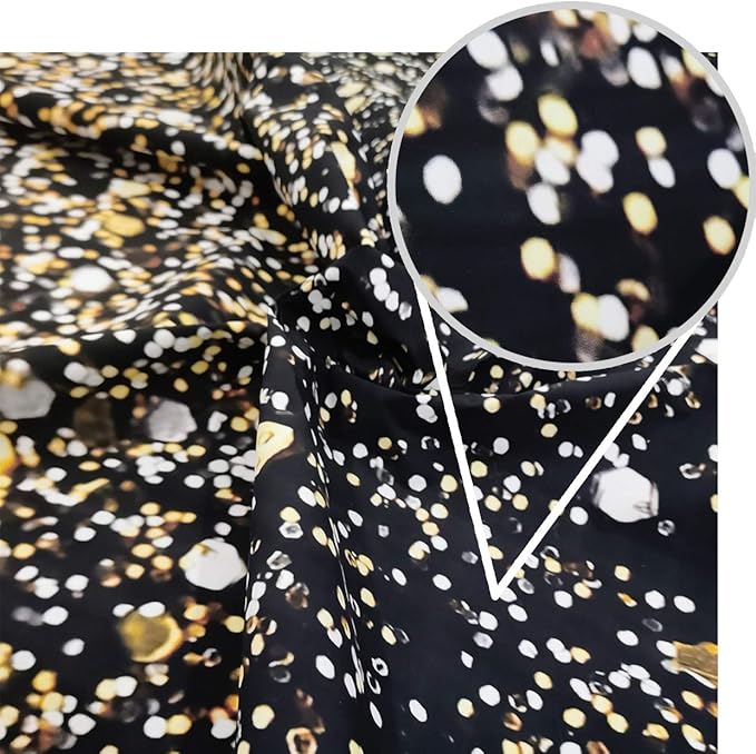 WOLADA Black and Gold Backdrop Golden Glitter Backdrop for Photography Wedding Birthday Baby Shower Party Photo Studio 7x5FT 11176