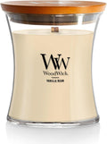 WoodWick Vanilla Bean Holiday Candle Gifts for Women and Men, 9.7 oz Medium Hourglass Candle with Crackling Wick