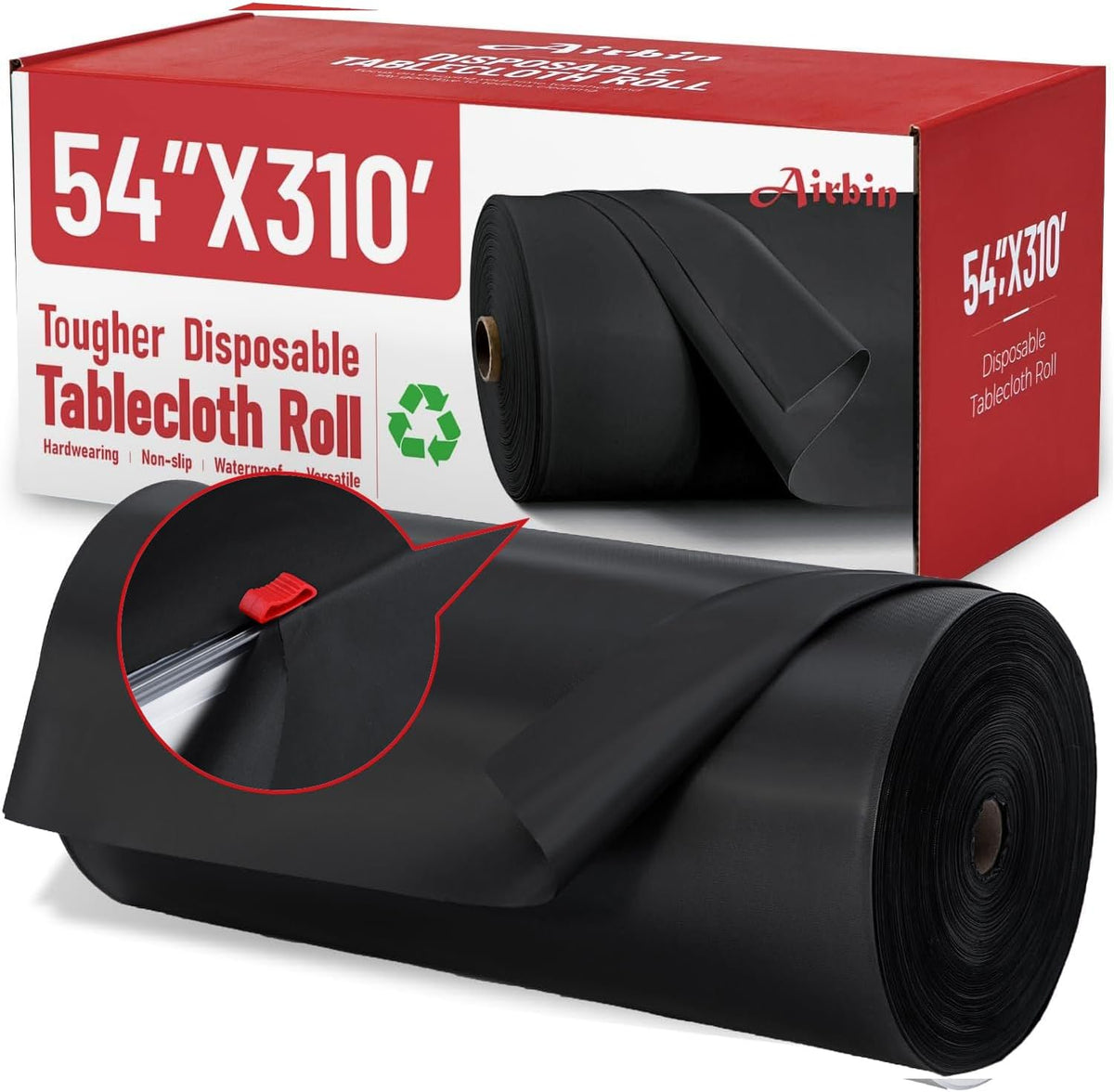 Plastic Tablecloth Roll, 310 Ft x 54 In Plastic Table Cloth Disposable