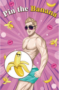 Hxezoc Bridal Shower Games Pin the Banana on The Hunk Game with 72 Stickers Large Game Poster for Bachelorette Party Games Girls Night Party Games