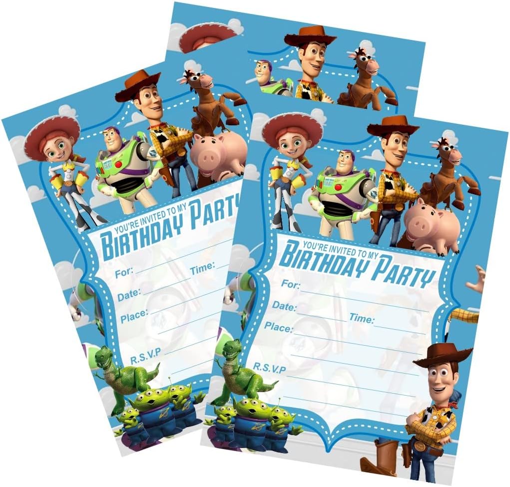 Liphontcta 24pcs Kids Birthday Invitations, Kids Party Invitations Garden Sculpture Outdoor Decoration