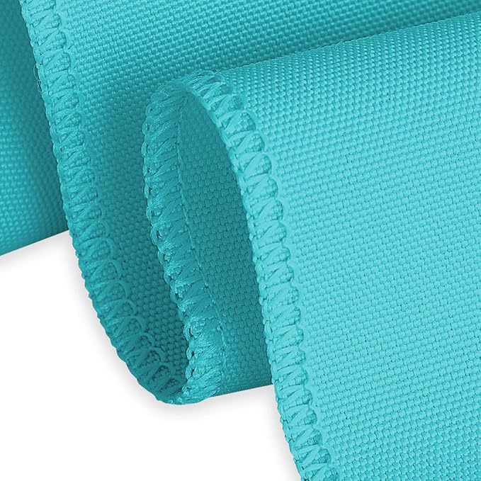 LTC LINENS 2 Pack 120 Inch Round Tablecloth Turquoise - Great for 60 Inch Round Table Floor Length - Washable, Wrinkle Resistant Polyester Fabric Cloth for Parties