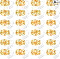 Brightown 24 Pack Fairy Lights Battery Operated String Lights - 7 ft 20 LED Mini String Lights Waterproof Silver Wire Firefly Lights for Vases Mason Jars DIY Crafts Plants Table Centerpieces Wedding