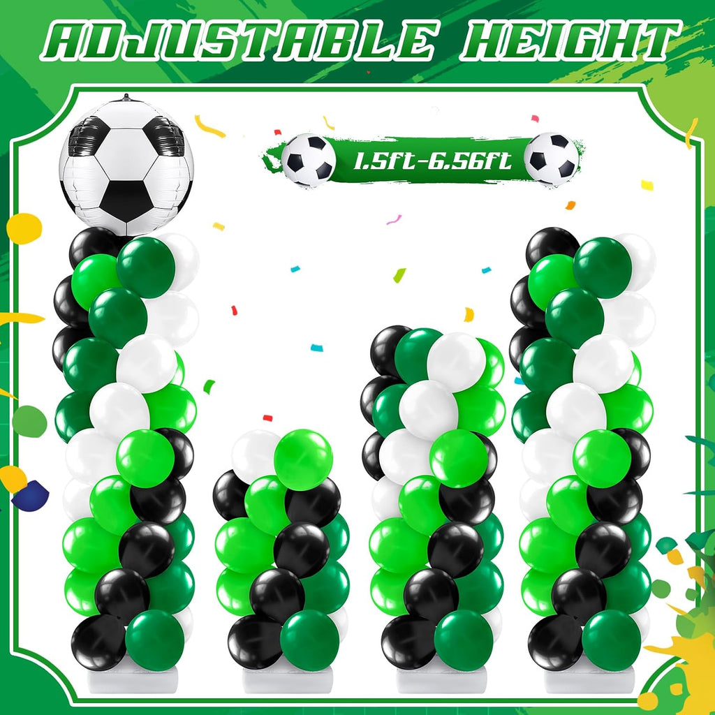 kasyat 2 sets soccer balloon column stand kit showing dimensions