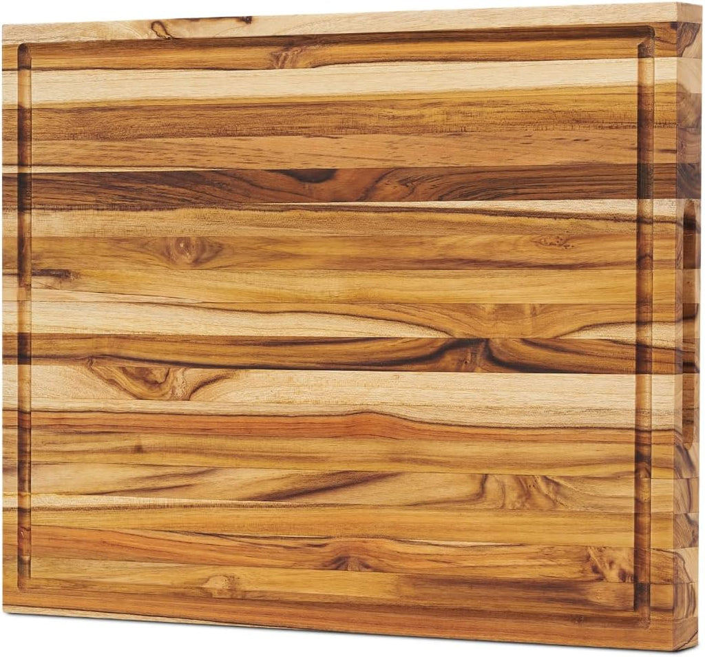 teak wood cutting board for kitchen, 18x14 inch, main product view