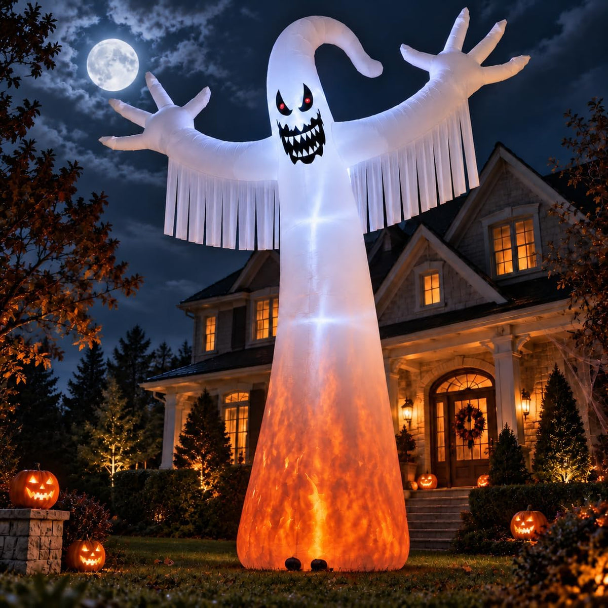 12 FT Giant Halloween Inflatable Ghost, Outdoor Yard Decoration