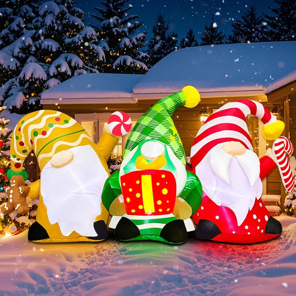 kooy 6ft christmas inflatables outdoor decorations inflatable christmas, side view