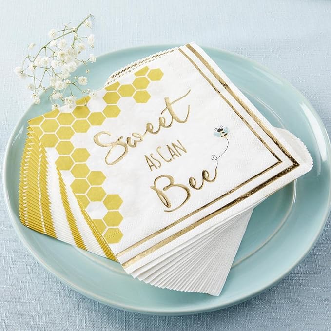 Kate Aspen Sweet as Can Bee 62 Piece Party Tableware Set (16 Guests)