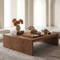 little tree 39.4" square fluted coffee table, mid-century, main product view