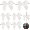 AIMUDI White Satin Bows 2" Satin Bow for Gift Wrapping Small Bows with Twist Ties Premade Ribbon Bow for Crafts Cake Pop Treat Bags Wedding Bridal Shower Birthday Party Decoration, 50 PCs