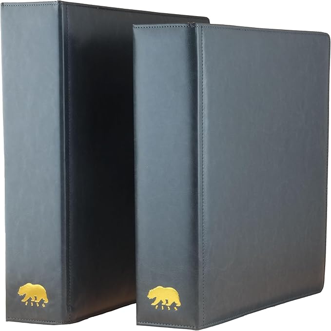 Ursae Minoris Estate Library Deluxe 4 Q-Ring Large Format Binder for Up to 1200 Sports/Trading Cards - Dark Gray