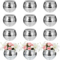 12 Pcs Disco Ball Candle Holders, Glass Mirror Reflective Vases, Sparkle Glow Modern Centerpieces Decor for Parties, Weddings, Home, 2.76 x 2.17 in