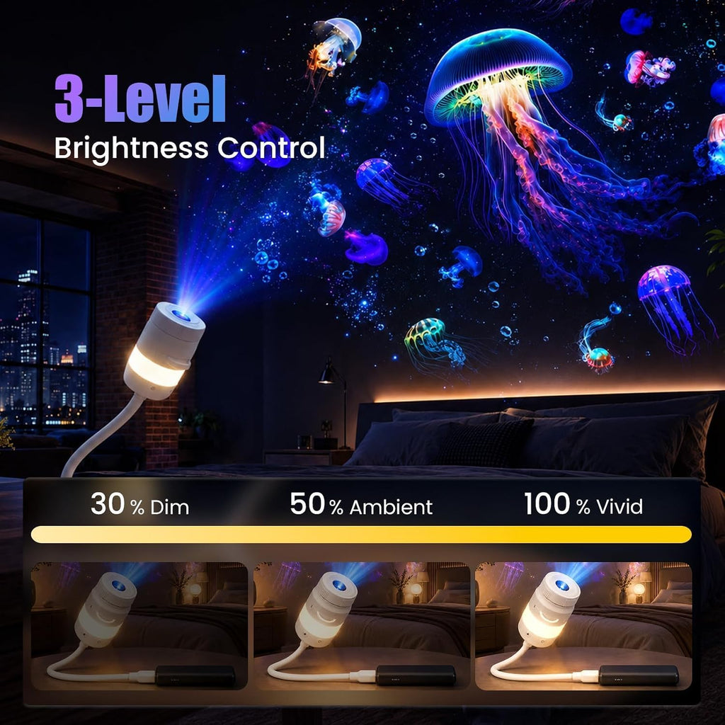 upgrade 2 in 1 galaxy projector night light, package contents