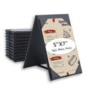 Menu Covers - Set of 10 Double-Sided Table Tent Cards for Restaurant, Dinner Party, and Bar Menus - Includes Bill Holder and Reserved Seating Signs - Easy to Clean and Foldable (10, 5"x7")