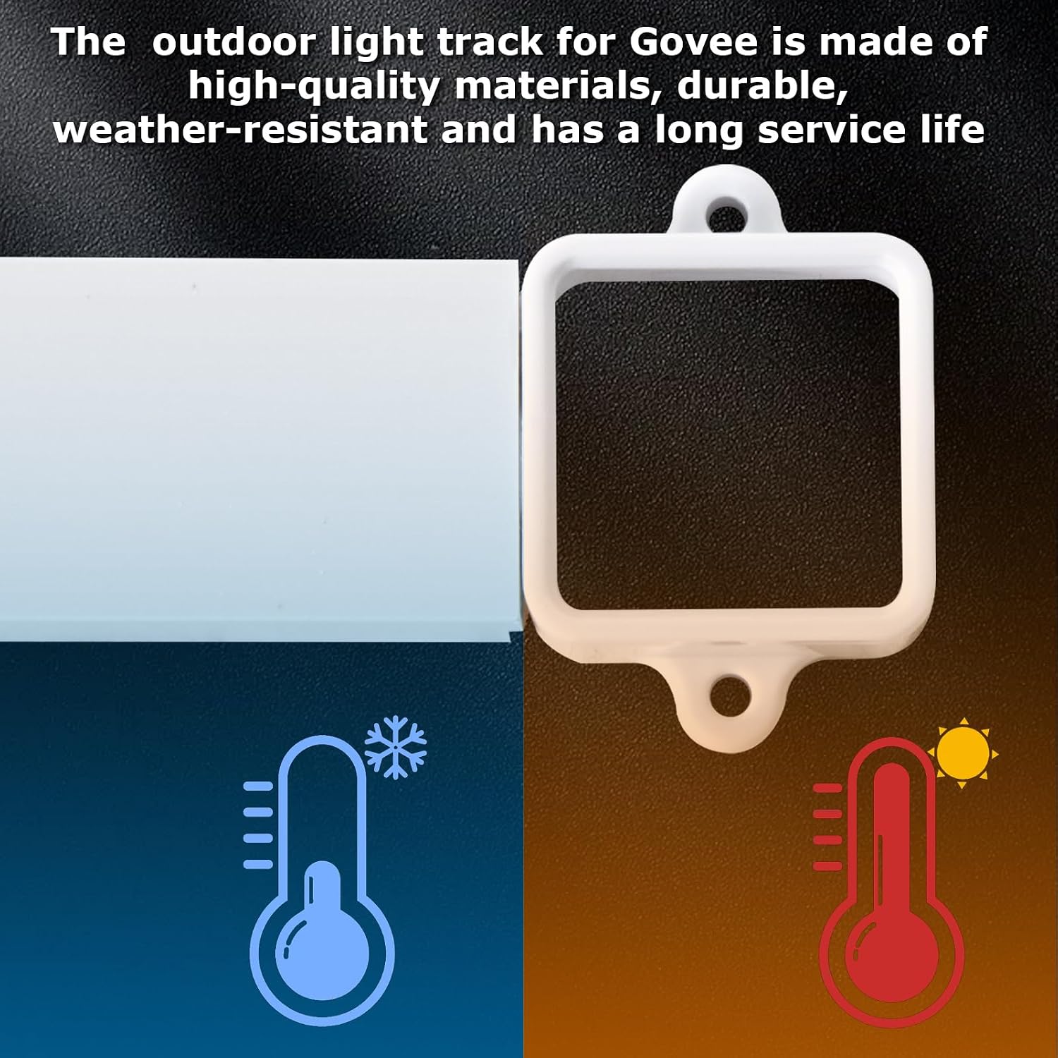 Light Clips for Govee Outdoor Lights H805, Mounting Brackets for Govee (Non-Pro Version H705) Outdoor LED Lights, Install Firmly, Replace 3M Glue (72, Light Clips Track)