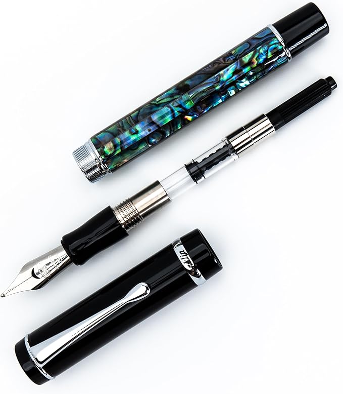 Conklin Duragraph Fountain Pen Abalone Nights - Flex Nib, Dynamic Writing Tool with Exquisite Abalone Finish