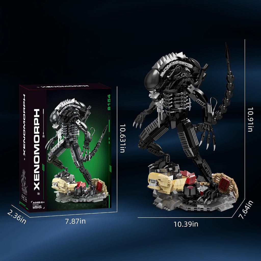 xenomorph action figures building set for adults &, front angle view