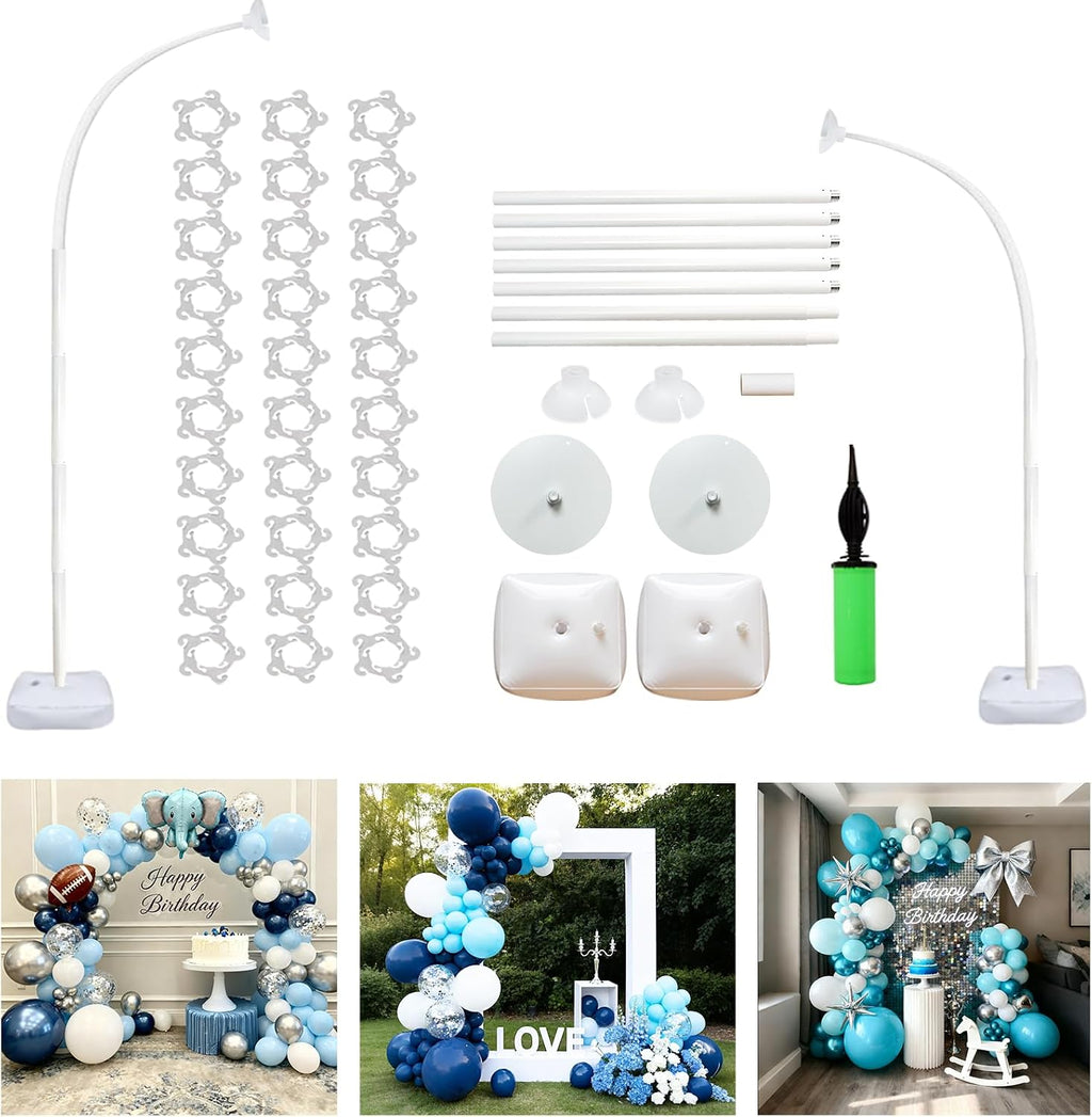 balloon arch stand kit 9ft &5.6ft,heavy duty base shown in use
