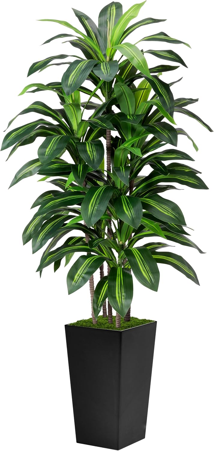 astidy artificial plant 5ft dracaena fake tree with, main product view